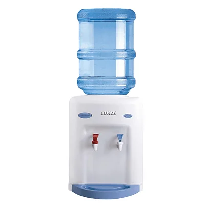 Bottle-top water dispenser with hot and cold taps