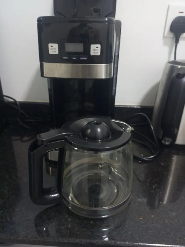 Drip coffee maker on a kitchen counter