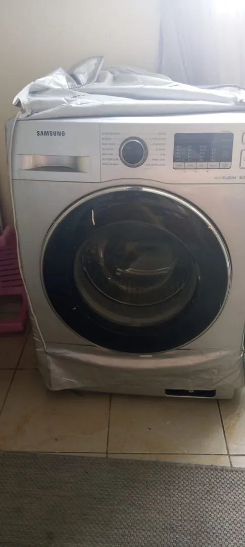 Samsung front-load washing machine at a client home