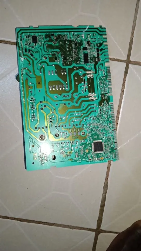 Washing machine control board taken out for testing